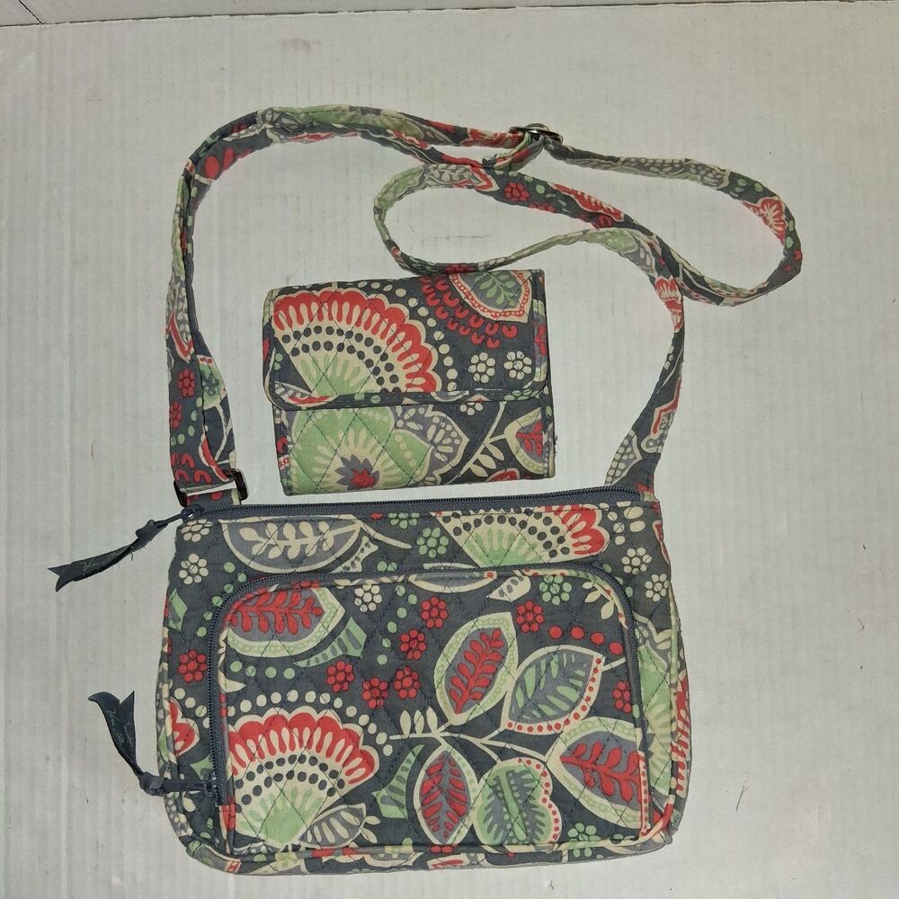 Vera Bradley Hipster Crossbody Bag Purse Wallet Set in Nomadic Floral